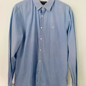 American Eagle Outfitters Men’s Blue Casual Button Down Shirt